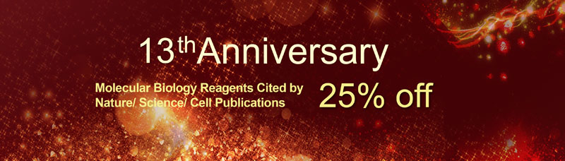 25% off premium molecular biology reagents to celebrate 13th Anniversary